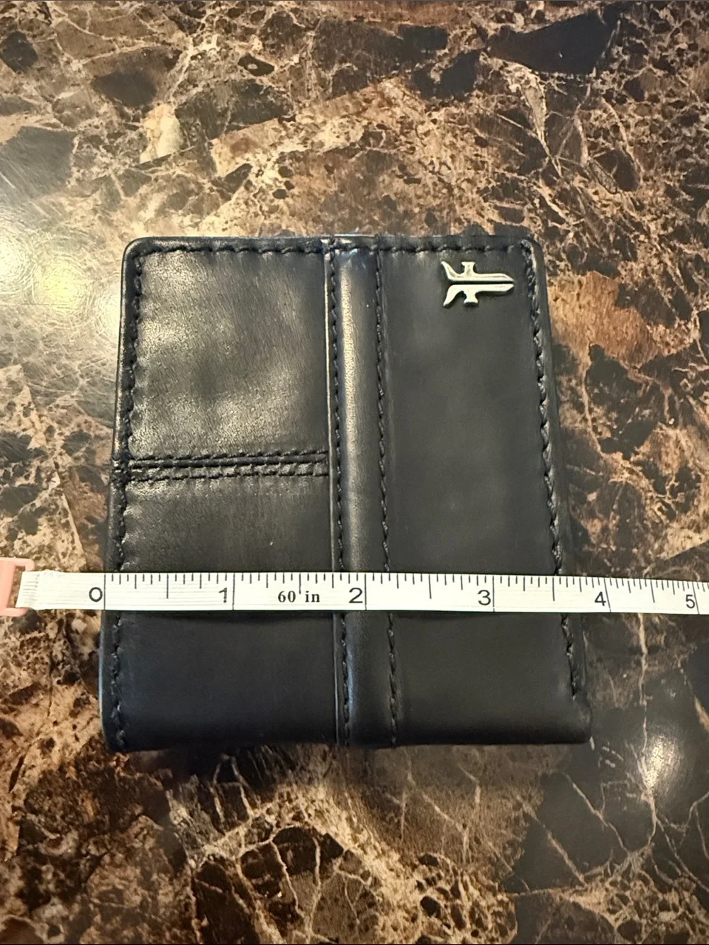 Frye Nash Leather Double Billfold Wallet Black New